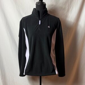 Brooks Brothers Black and Lavender Quarter-Zip Sweatshirt